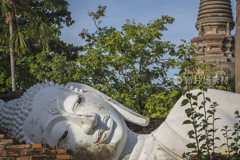 泰国Yai Chaimongkol寺的大卧佛